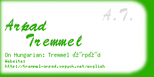 arpad tremmel business card